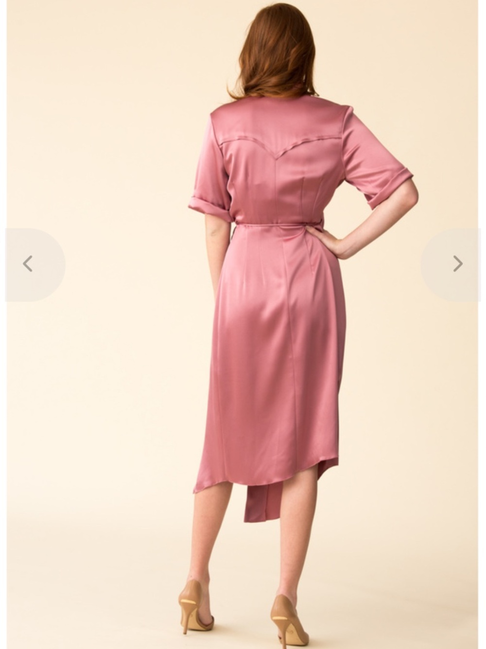 Nanushka "Lais" Satin Wrap Dress - Picture 2 of 2